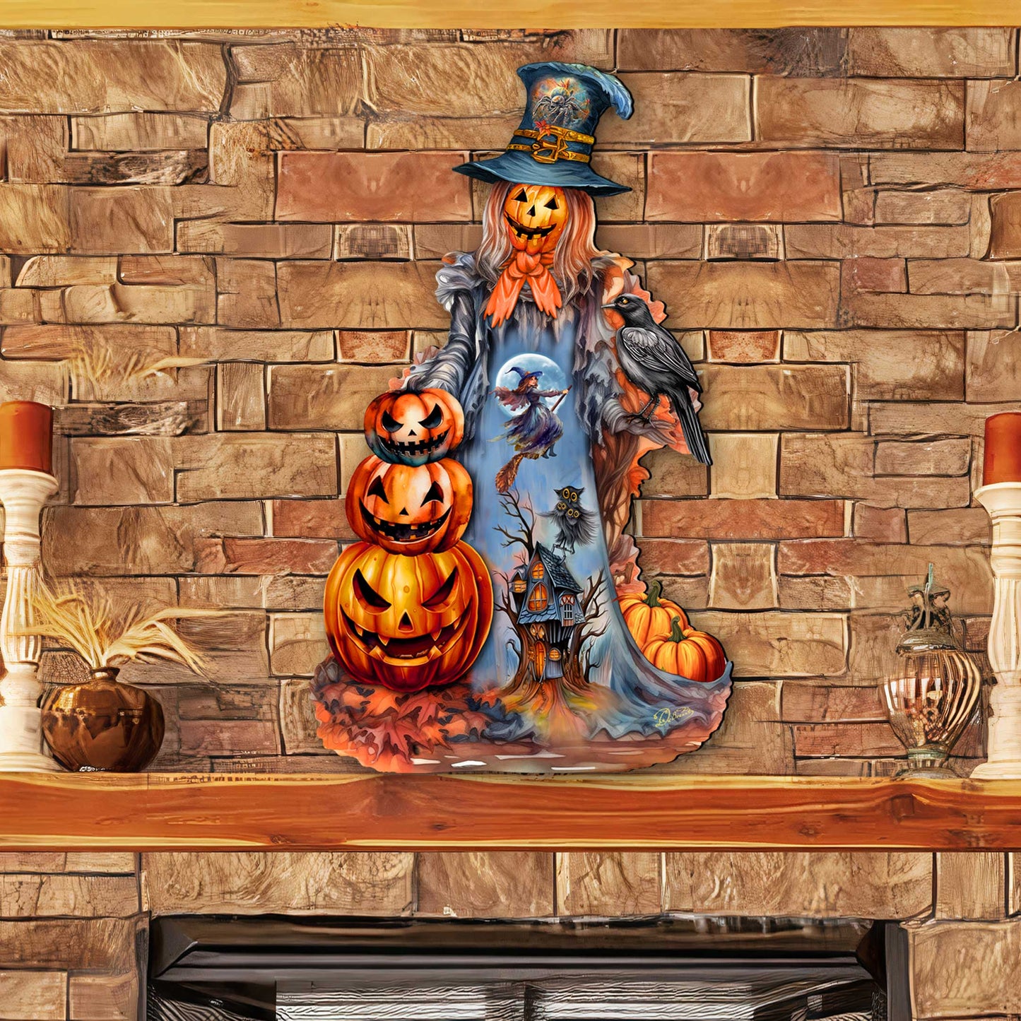 Halloween Pumpkin Holiday Door Décor by G. DeBrekht - Halloween Décor - 8652796H