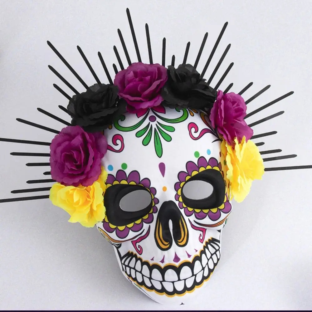 Nightclub Halloween Mexican Day of The Dead Mask EVA Eye Mask Halloween Party Mask Headwear Three-dimensional Skull Mask Show