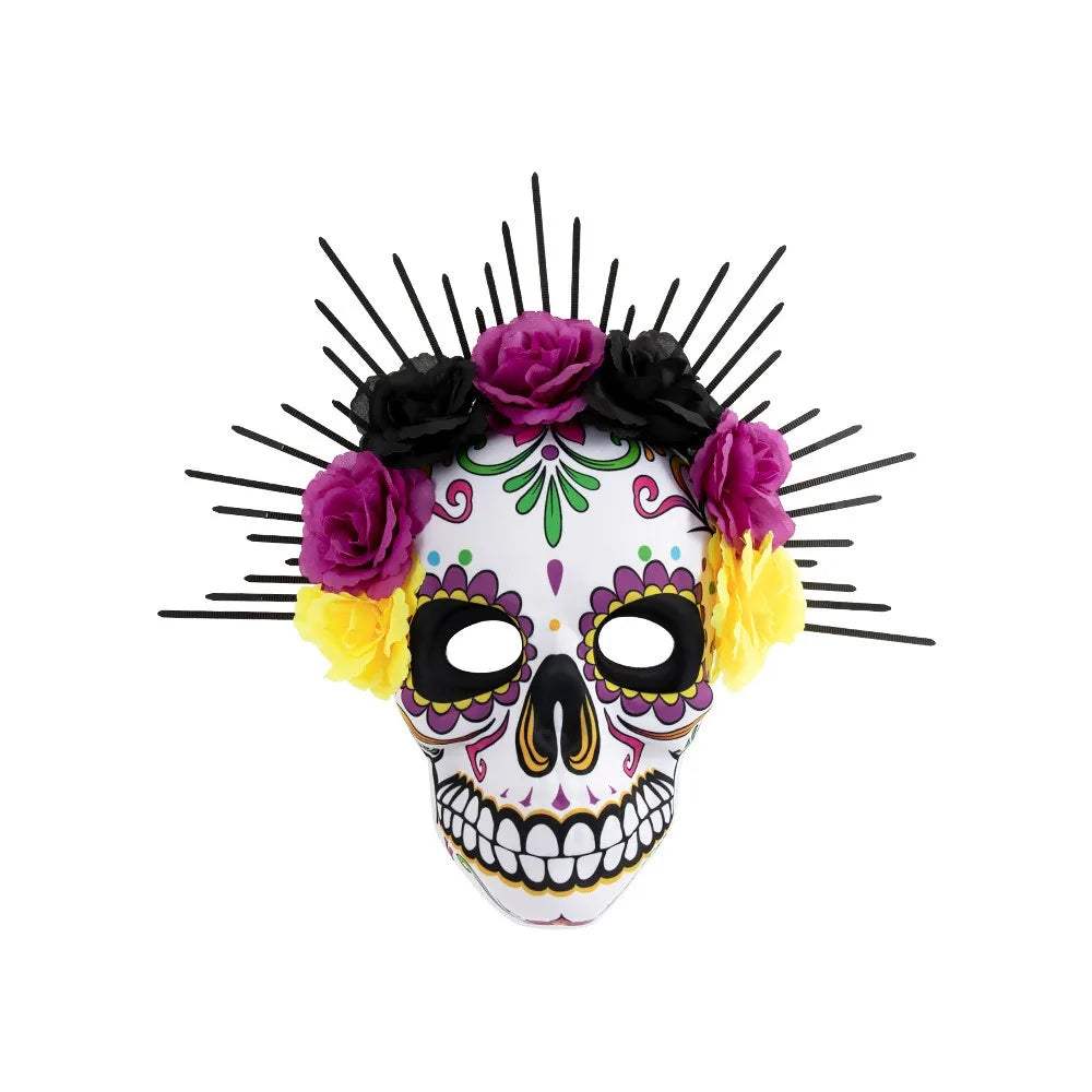 Nightclub Halloween Mexican Day of The Dead Mask EVA Eye Mask Halloween Party Mask Headwear Three-dimensional Skull Mask Show