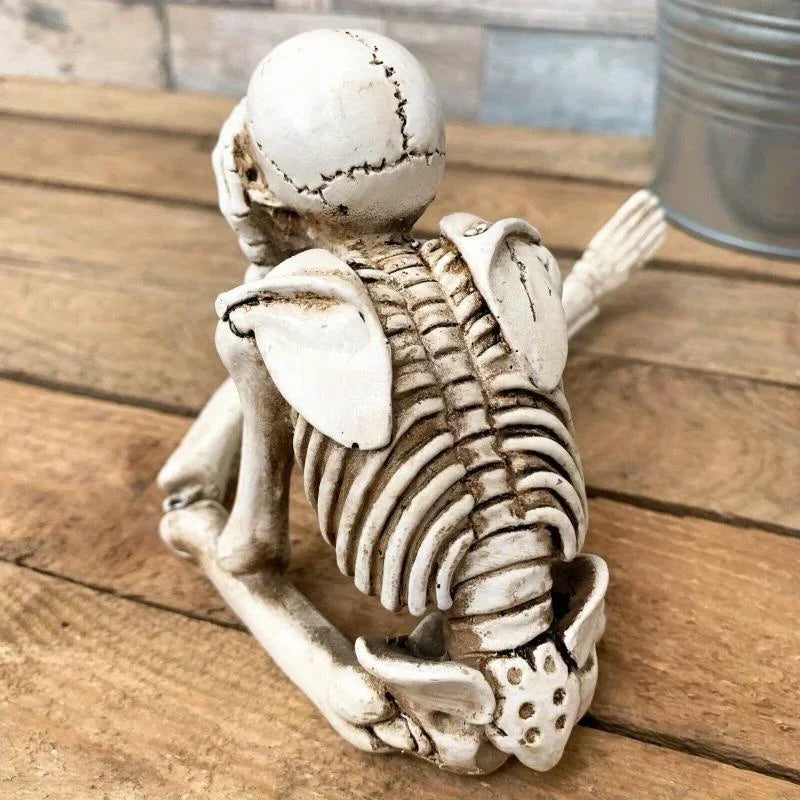 Life-Size Human Skeleton Halloween Decoration – Realistic Goth Prop for Haunted House, Graduation Pranks, and Spooky Home Decor