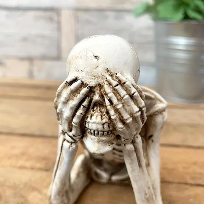 Life-Size Human Skeleton Halloween Decoration – Realistic Goth Prop for Haunted House, Graduation Pranks, and Spooky Home Decor