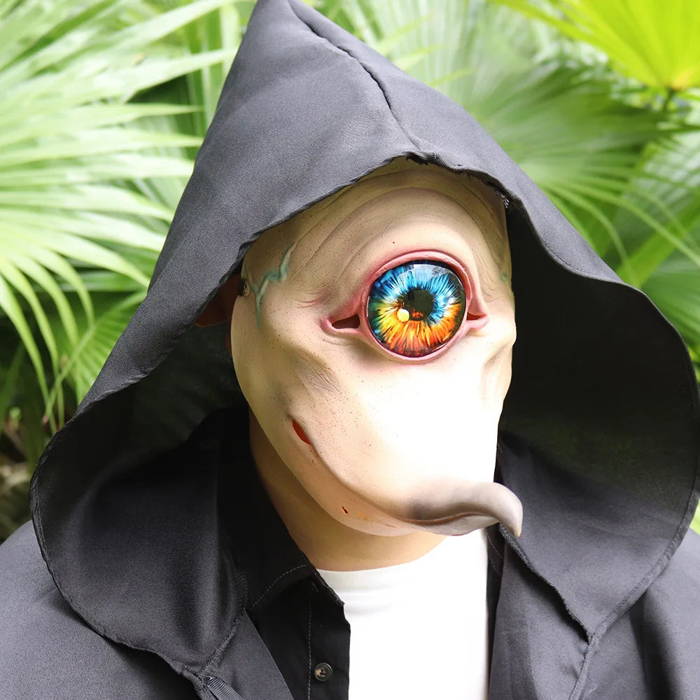 One-Eyed Monster Latex Half Face Mask – Unleash Your Inner Creature!"
Turn heads and terrify the crowd with the One-Eyed Monster Mask! This half-face latex mask features a grotesque, long-mouthed monster design with a singl