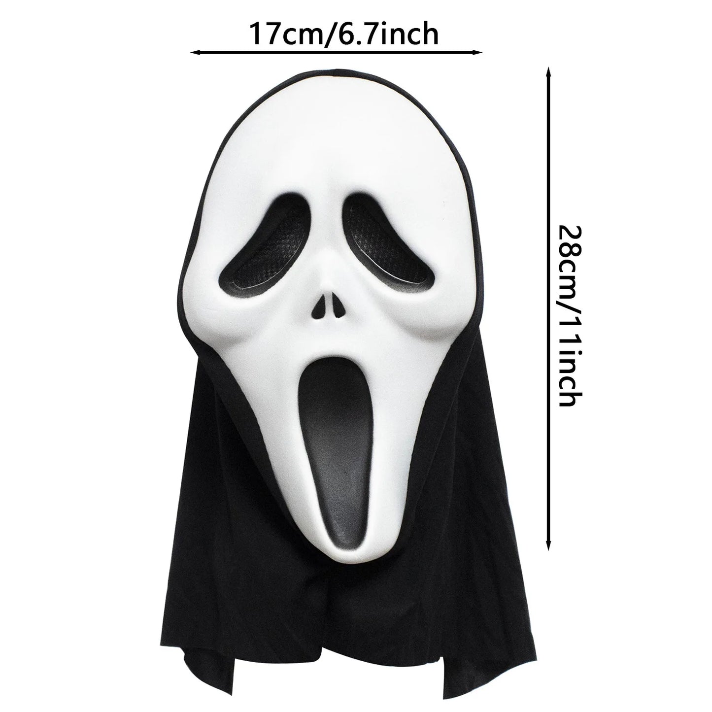 Halloween Cosplay Horror, Funny Screaming Grimace Mask Scary Headgear, Adult Dance Props, NPC Role Play Halloween Mask маска
