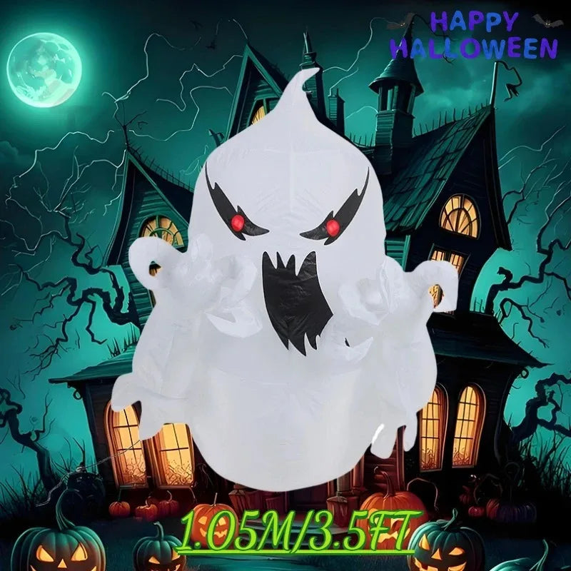 3.4FT Halloween Party Holiday DIY Decorations Ghost Model Blow Up Holiday Party Decor Indoor Courtyard Yard Garden Lawn Decors