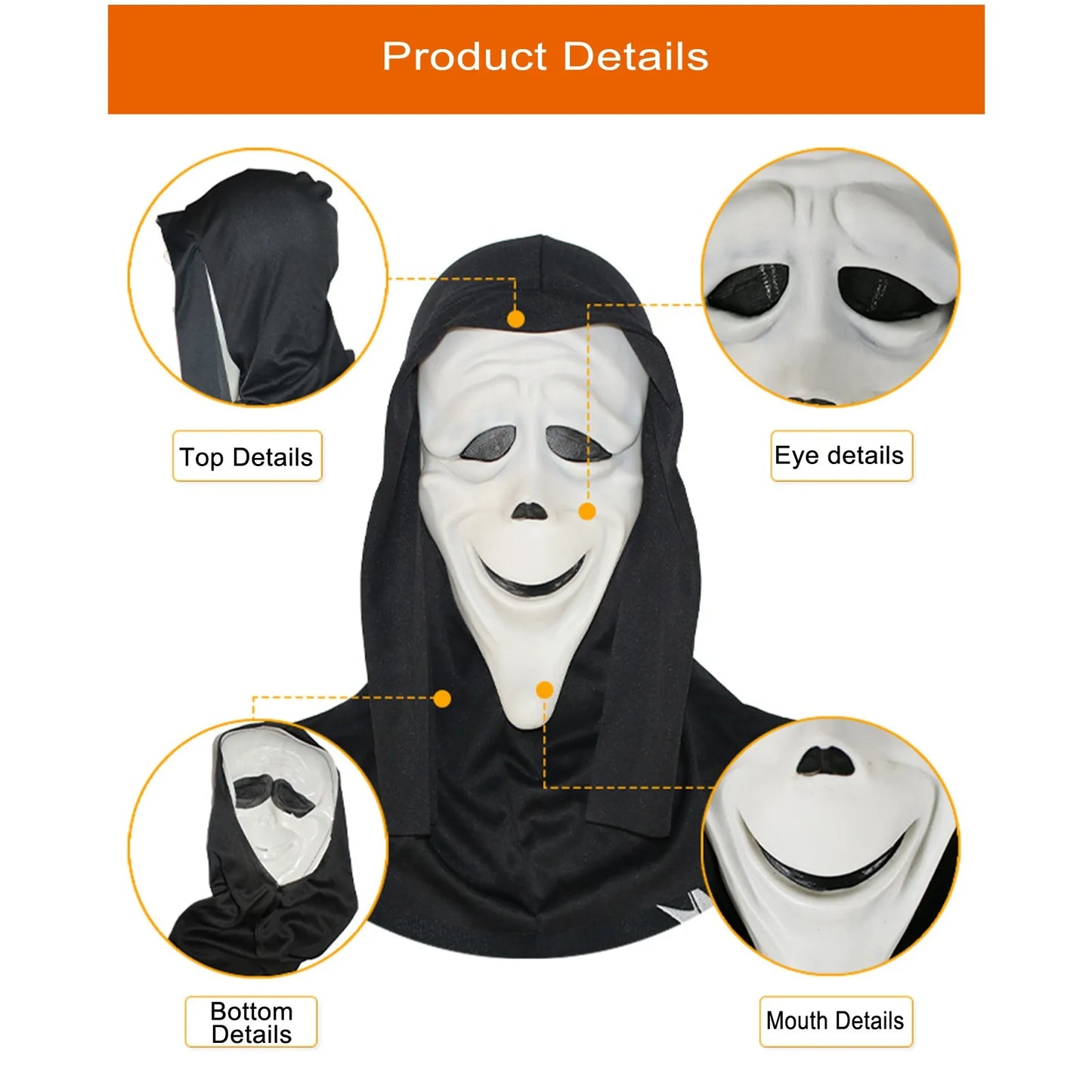 2025 New Halloween Dark Role Playing Mask – Perfect for Horror & Laughter!"
Step into the shadows with the 2025 New Dark Role Playing Mask – a horror-inspired PVC masterpiece designed to bring your nightmares and humor to