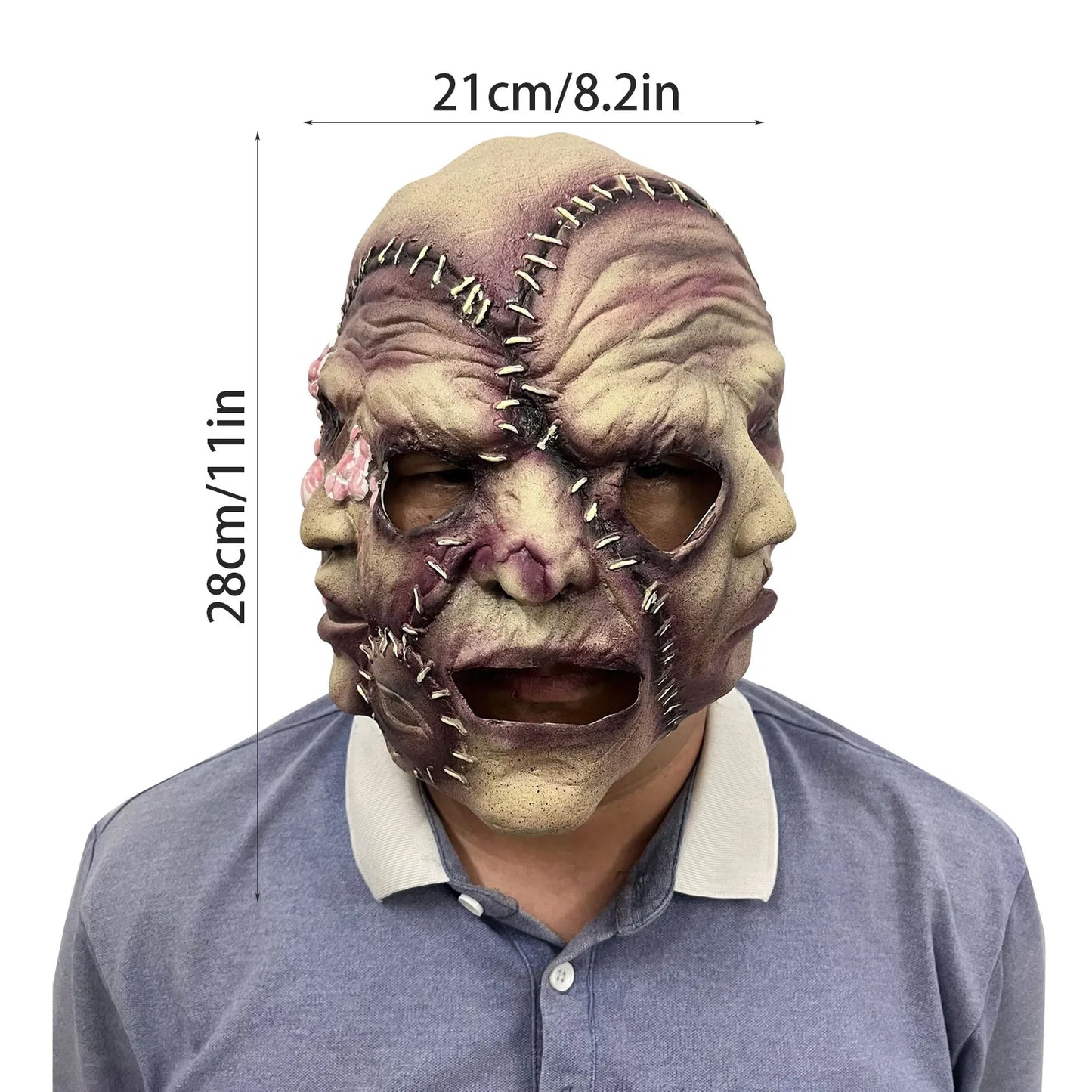 Creepy Halloween Mask Horror Mask Cosplay Props Halloween Face Mask