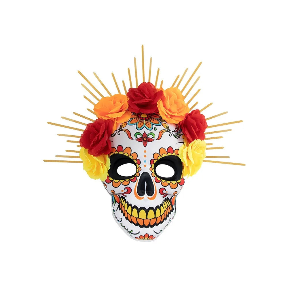 Nightclub Halloween Mexican Day of The Dead Mask EVA Eye Mask Halloween Party Mask Headwear Three-dimensional Skull Mask Show