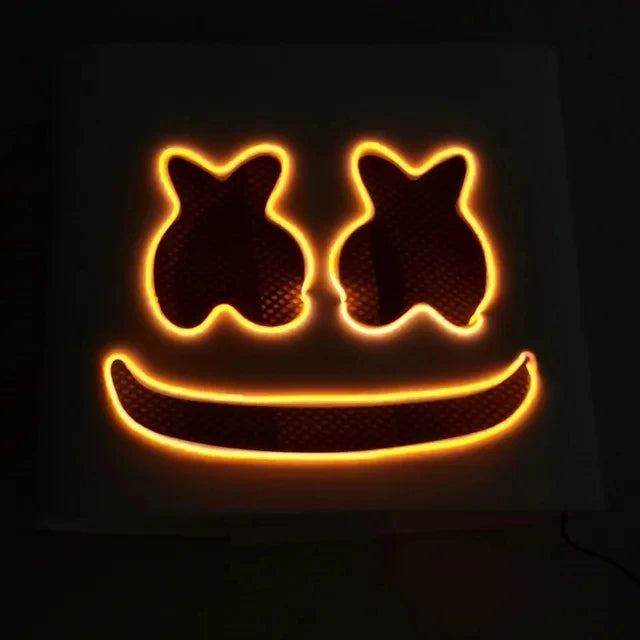 Halloween Light-Up LED Mask – Glow in the Dark with Neon Vibes!"
Light up your Halloween night with the Halloween LED Neon Marshmallow Mask – the perfect fusion of creepy and cool! Featuring a full-face design with vibran