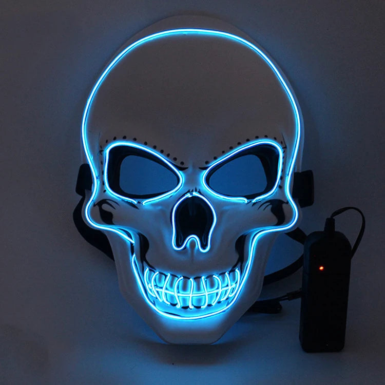 Halloween Horror Skull LED Mask – Light Up the Night with Creepy Glow!"
Unleash nightmarish energy with the Horror Skull LED Mask – the perfect fusion of terrifying design and mesmerizing glow. Featuring a realistic skull