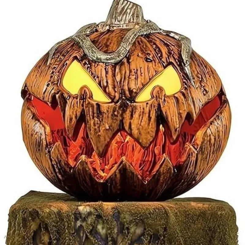 Scary Halloween Pumpkin Head Decoration Outdoor Garden Yard Patio Horror Props for Haunted House Party Scene Decor