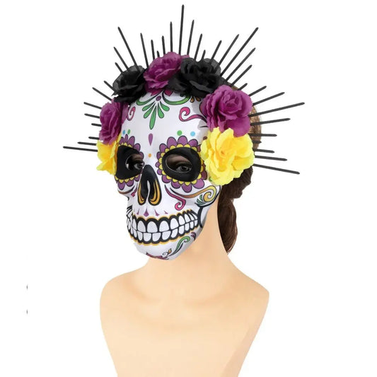 Nightclub Halloween Mexican Day of The Dead Mask EVA Eye Mask Halloween Party Mask Headwear Three-dimensional Skull Mask Show