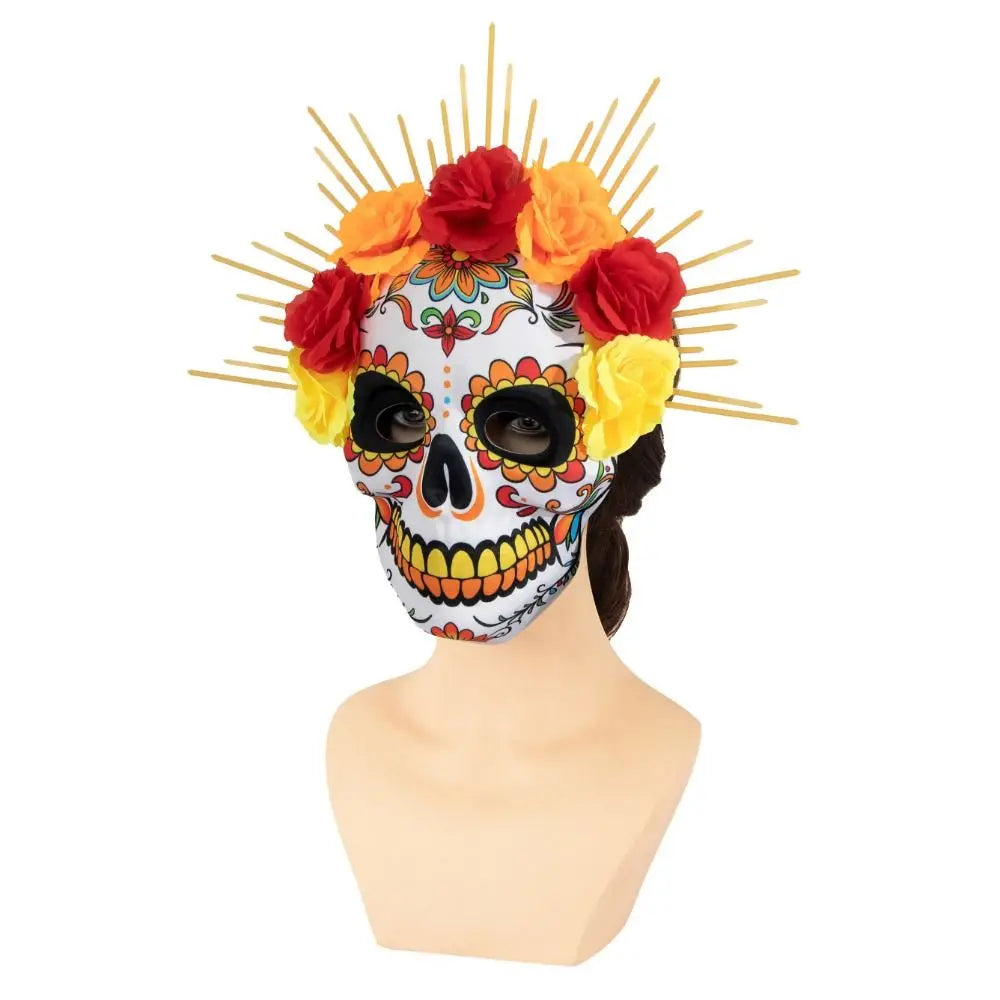 Fancy Halloween Mexican Day of The Dead Mask EVA Eye Mask Halloween Party Mask Three-dimensional Headwear Skull Mask Cosplay