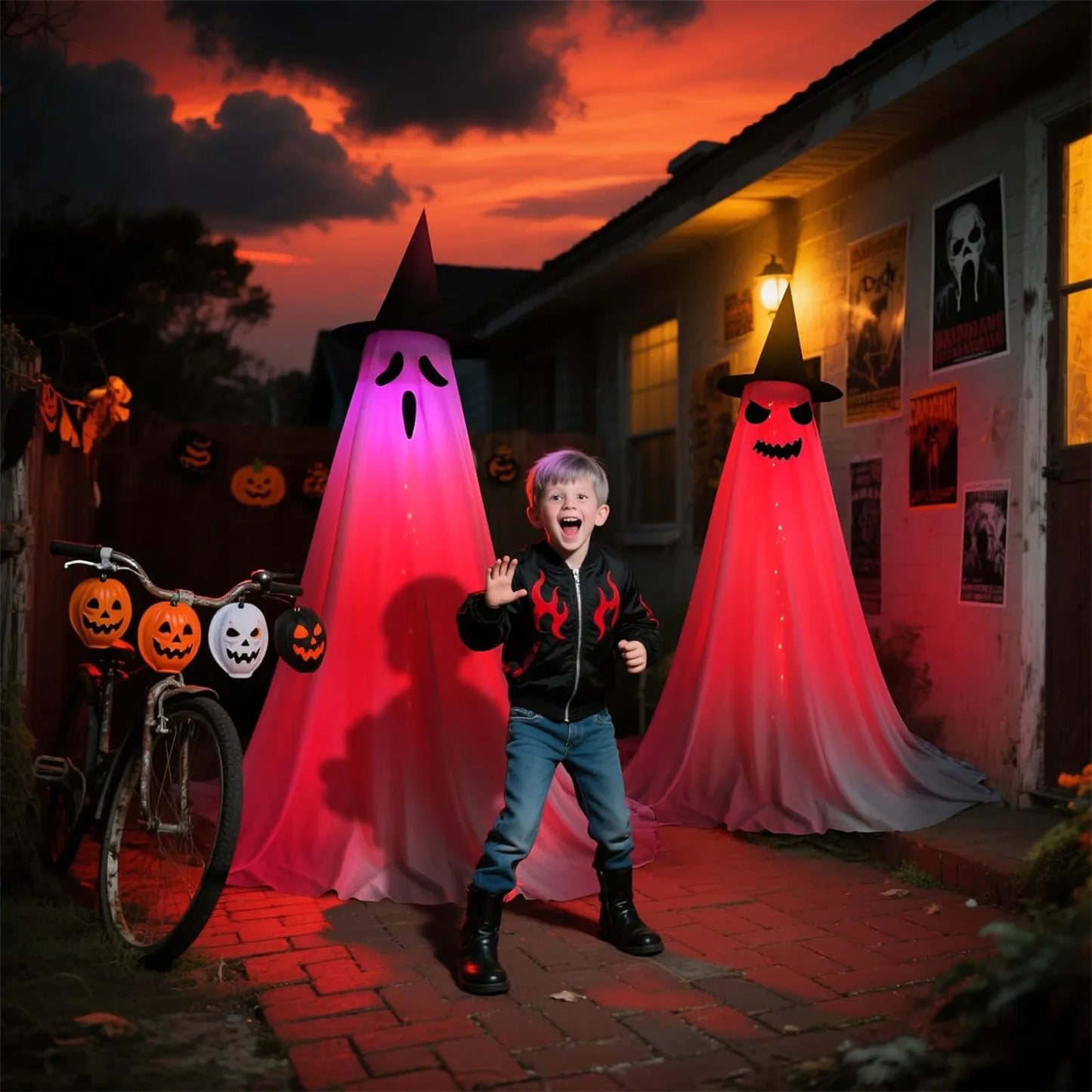 Halloween String Light Decoration with Remote Control – Indoor & Outdoor Spooky Decor for Party, Yard, or Home Display