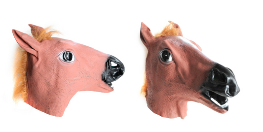 NNEDSZ Horse Head Face Mask Halloween Latex Rubber Costume Party
