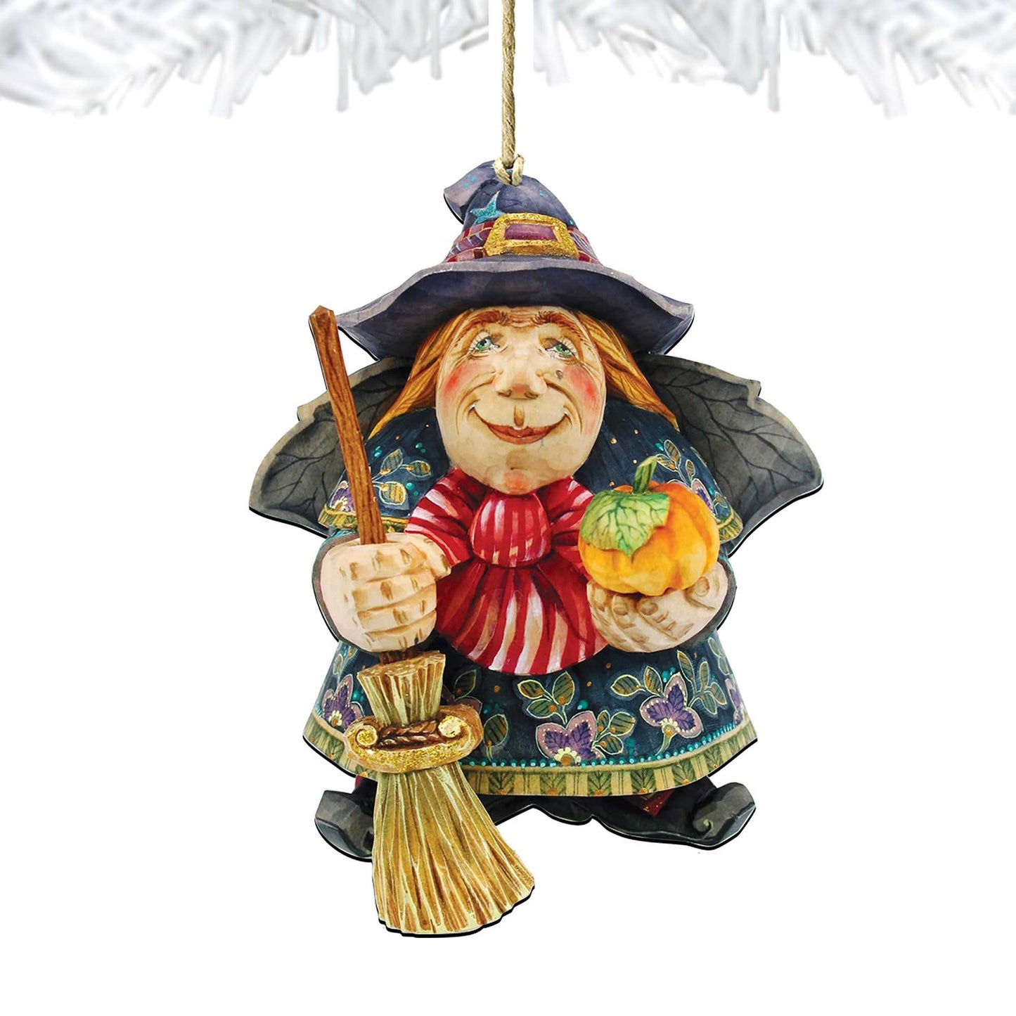 Halloween Witch Wooden Ornaments by G. DeBrekht - Thanksgiving Halloween Decor - 8158412