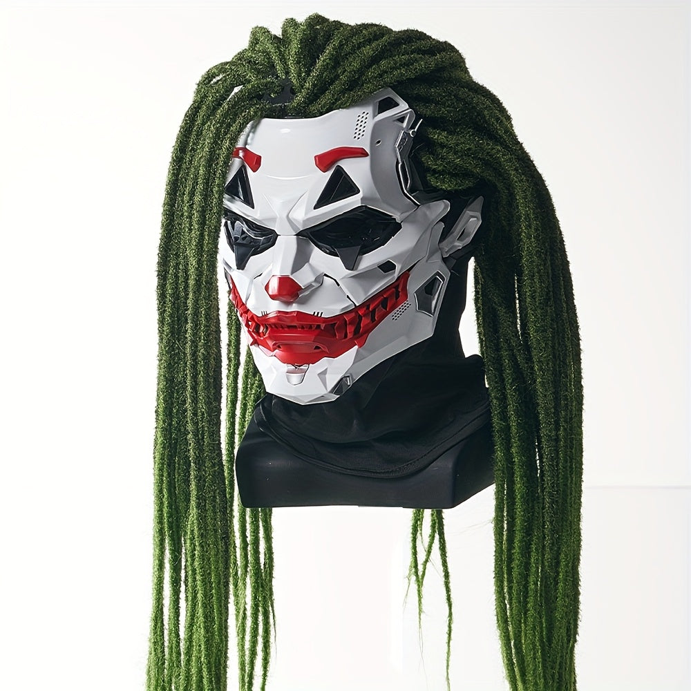Joker Clown Costume Mask with Braids-1