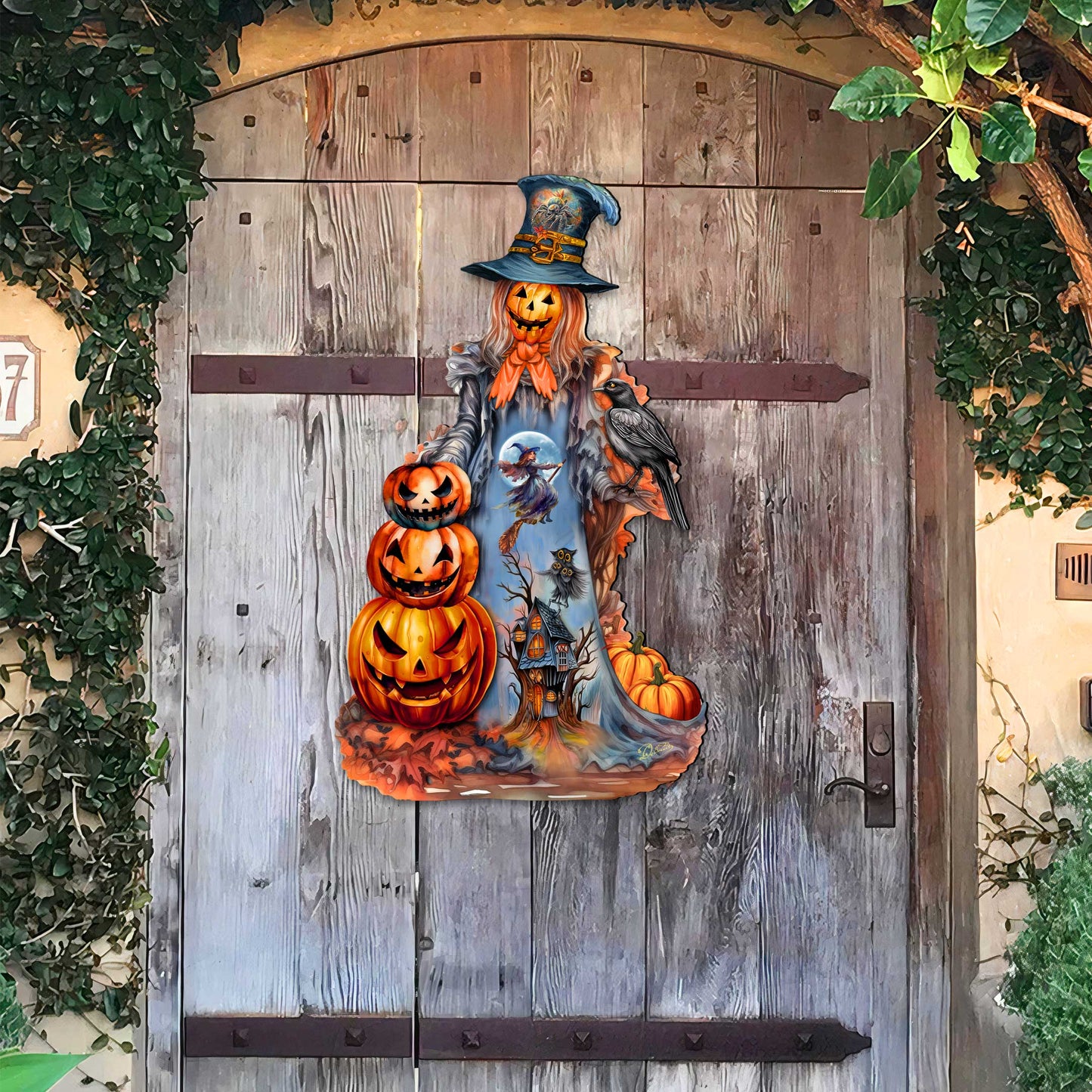 Halloween Pumpkin Holiday Door Décor by G. DeBrekht - Halloween Décor - 8652796H