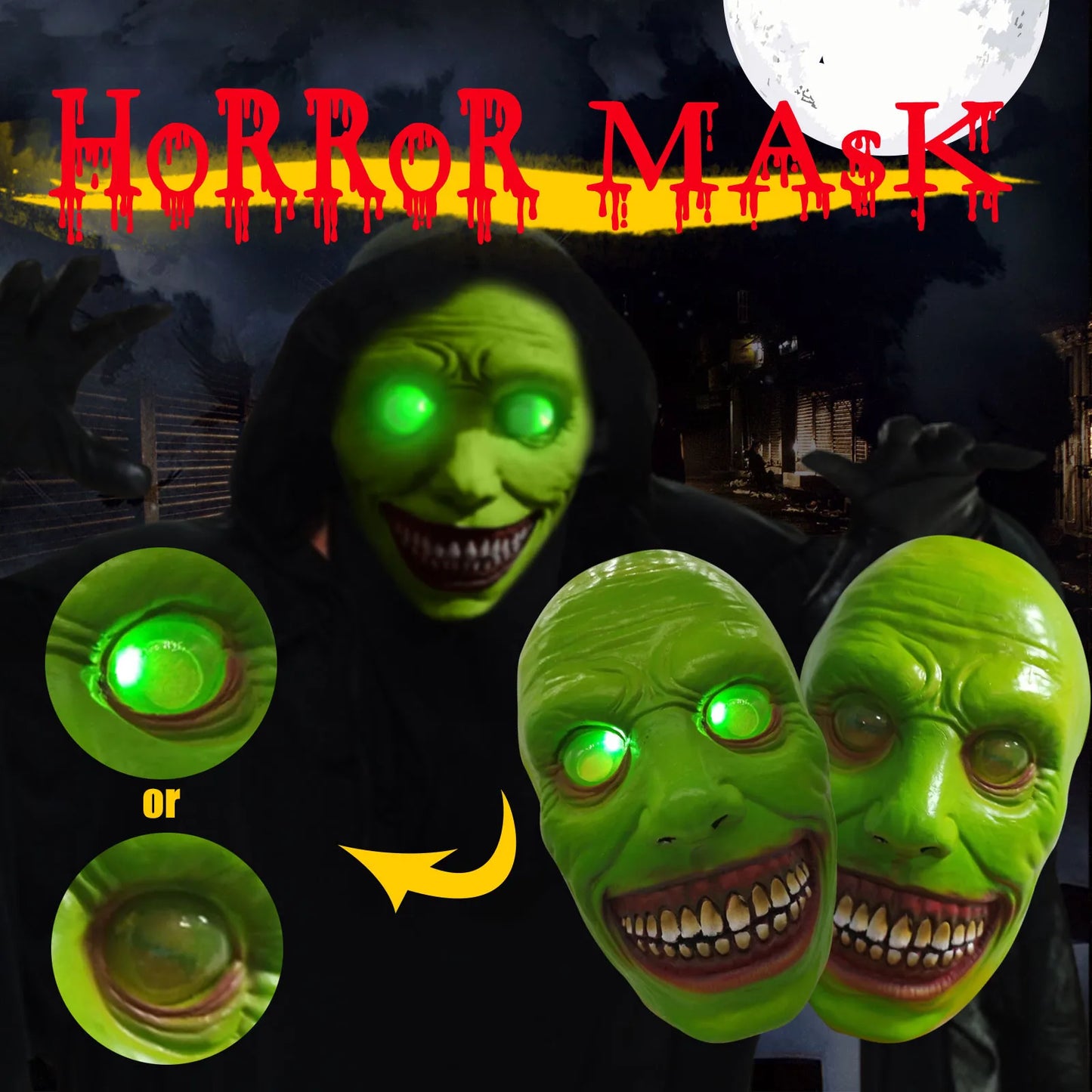 2021 Exorcist Demon Mask – Pure Horror in Every Detail!"
Unleash your inner demon with the 2021 Exorcist Horror Smile Mask – a terrifying mask that will send chills down your spine! Featuring a twisted, green face, white