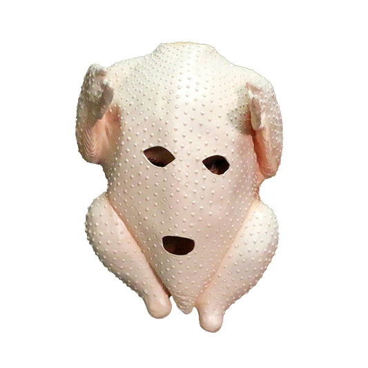 wholesale Clumsy Cook Turkey Head Mask Thanksgiving Latex Costume Uncooked Halloween Gag