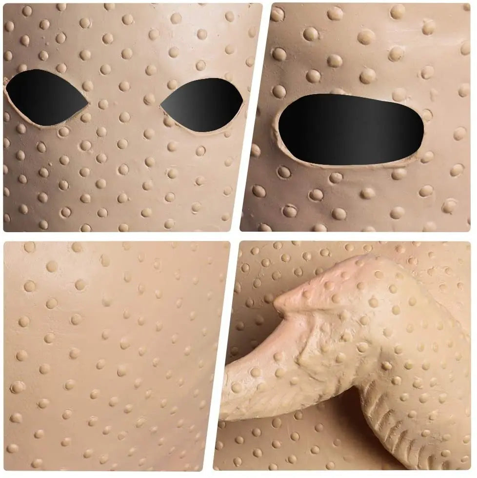 wholesale Clumsy Cook Turkey Head Mask Thanksgiving Latex Costume Uncooked Halloween Gag