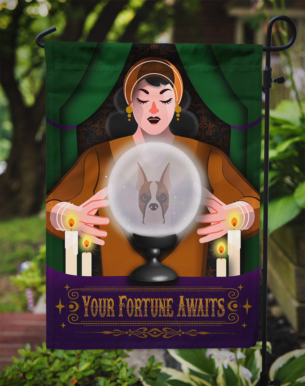 Boxer Halloween Garden Flag