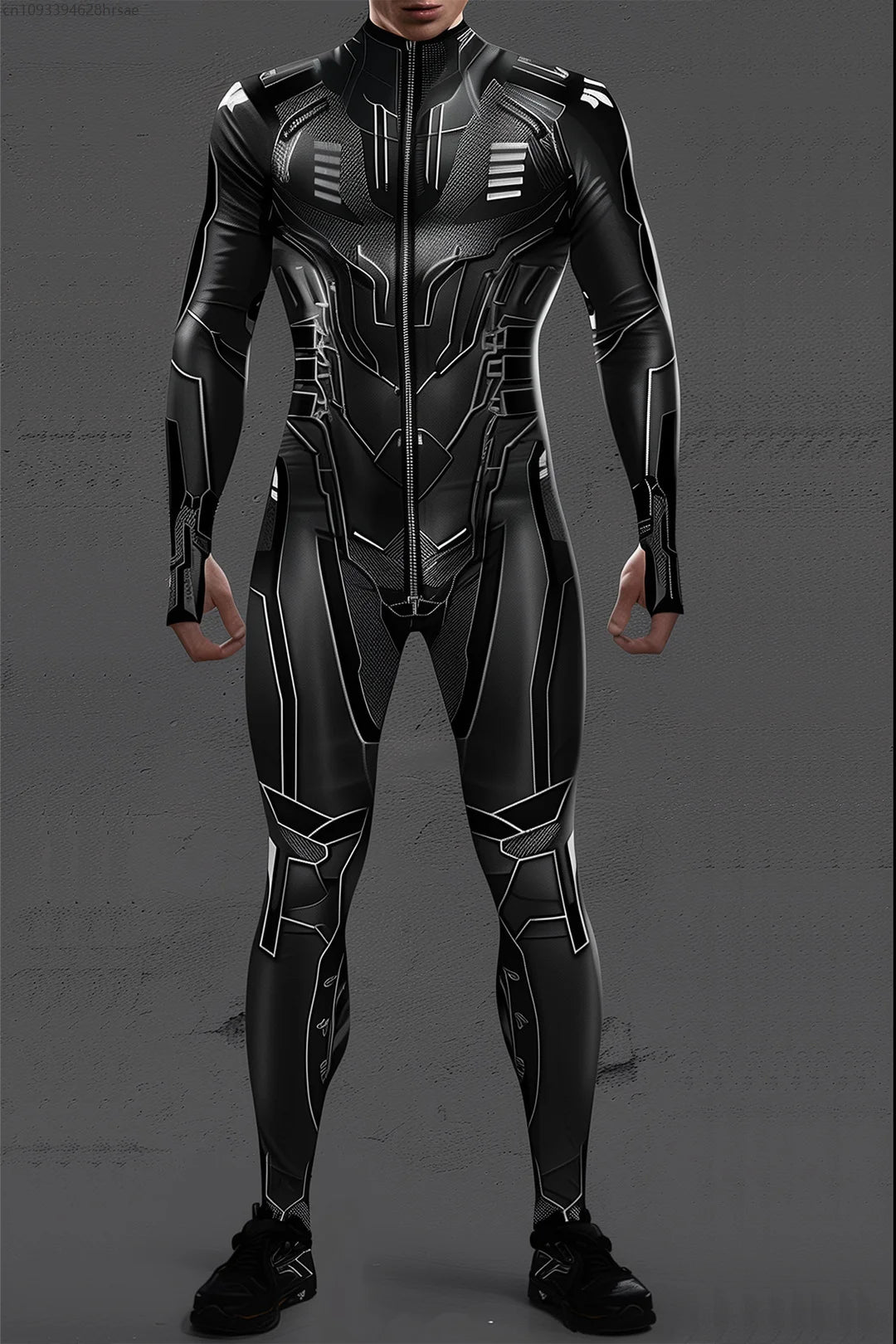 CyberPunk Futuristic Mechanical Armour Jumpsuit Cool Fighter Cosplay Bodysuit Steampunk Costume Halloween Party Shows Men Zentai