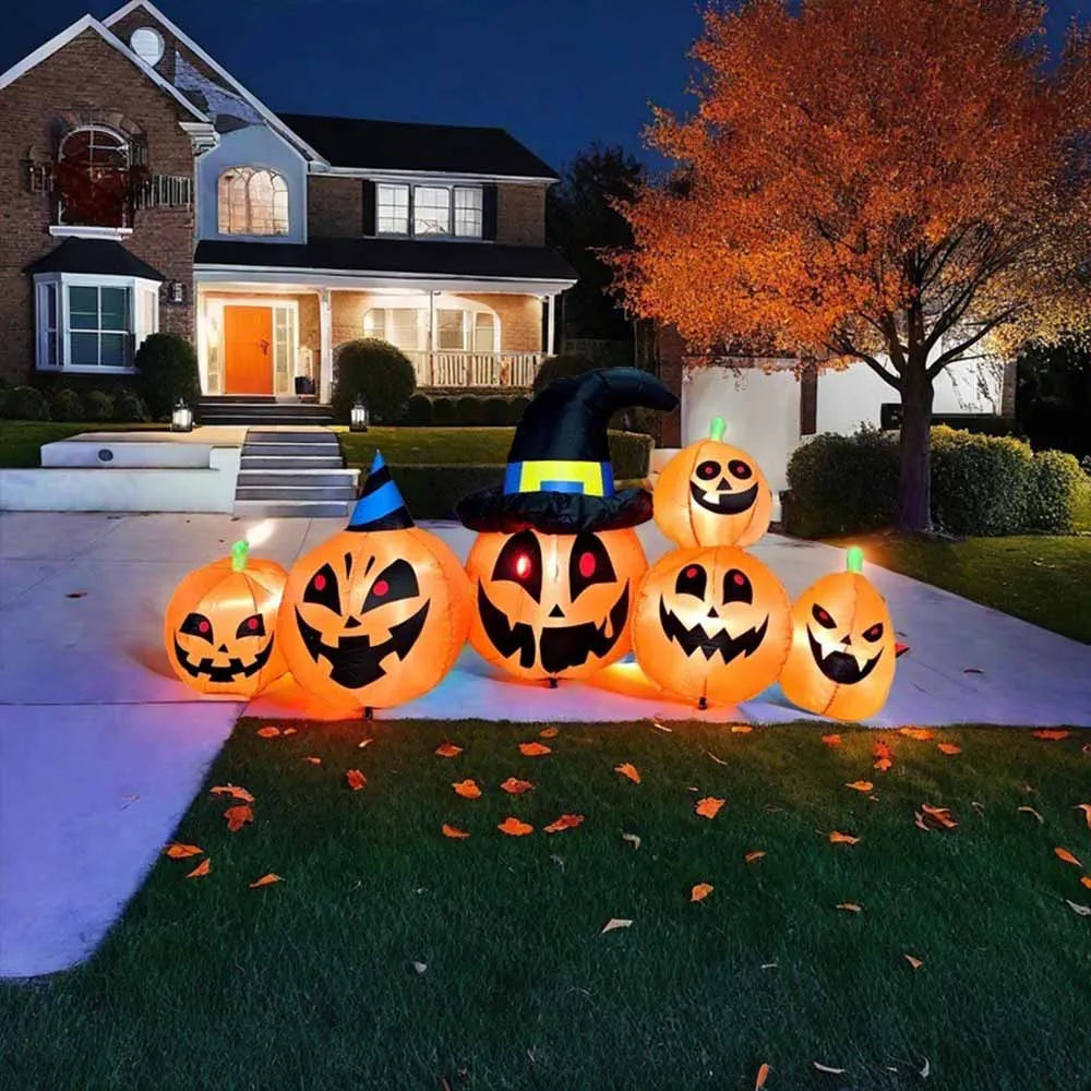 LED Inflatable Halloween Decoration – Durable Outdoor Blow-Up Yard Prop with Fast Inflation & Installation Kit