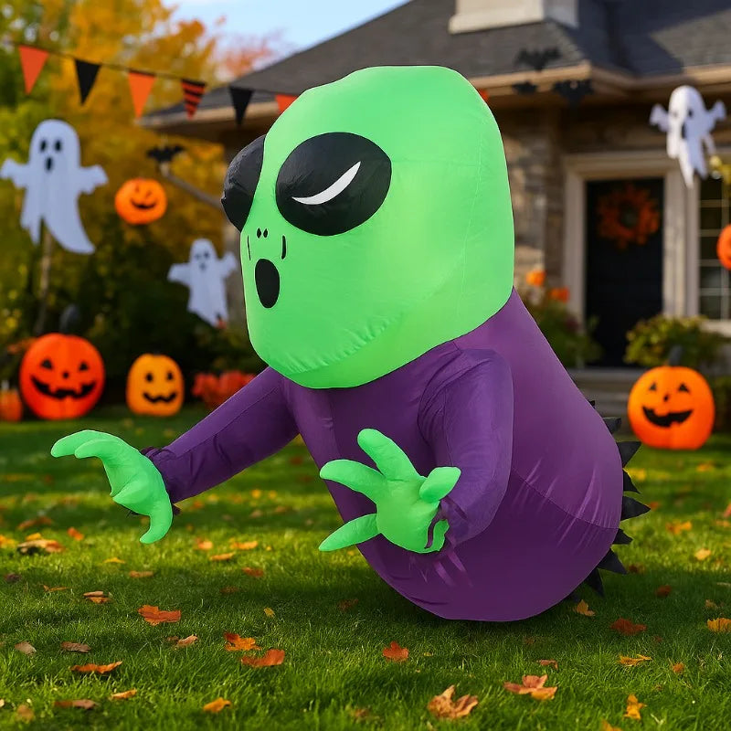 Inflatable alien – Halloween Outdoor LED Decoration for Windows, Walls, and Garden Displays