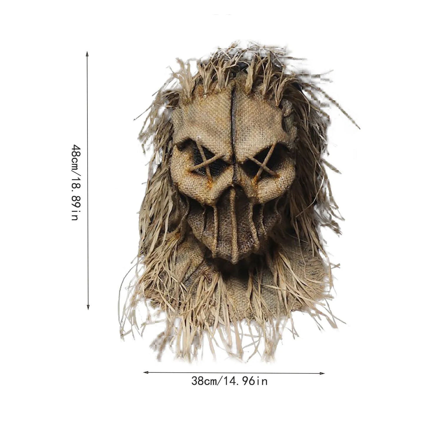 2025 Scary Halloween Scarecrow Mask Headdress Funny Props Horror Atmosphere Masquerade Mask Cosplay Party Props deadpool cosplay