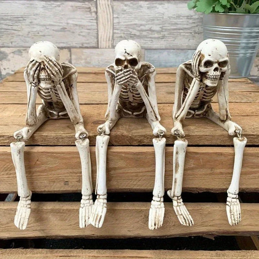 Life-Size Human Skeleton Halloween Decoration – Realistic Goth Prop for Haunted House, Graduation Pranks, and Spooky Home Decor
