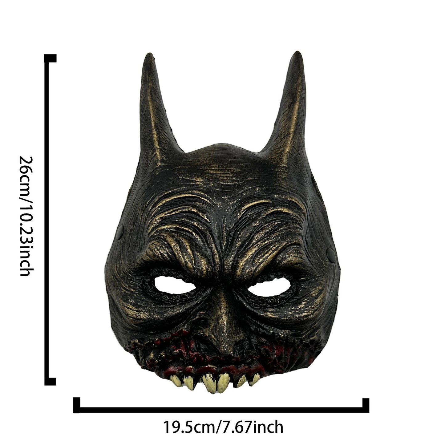 Spooky Vampire Bat Mask Halloween Costume Headpiece Cosplay Face Covering Animal Accessory for Adults