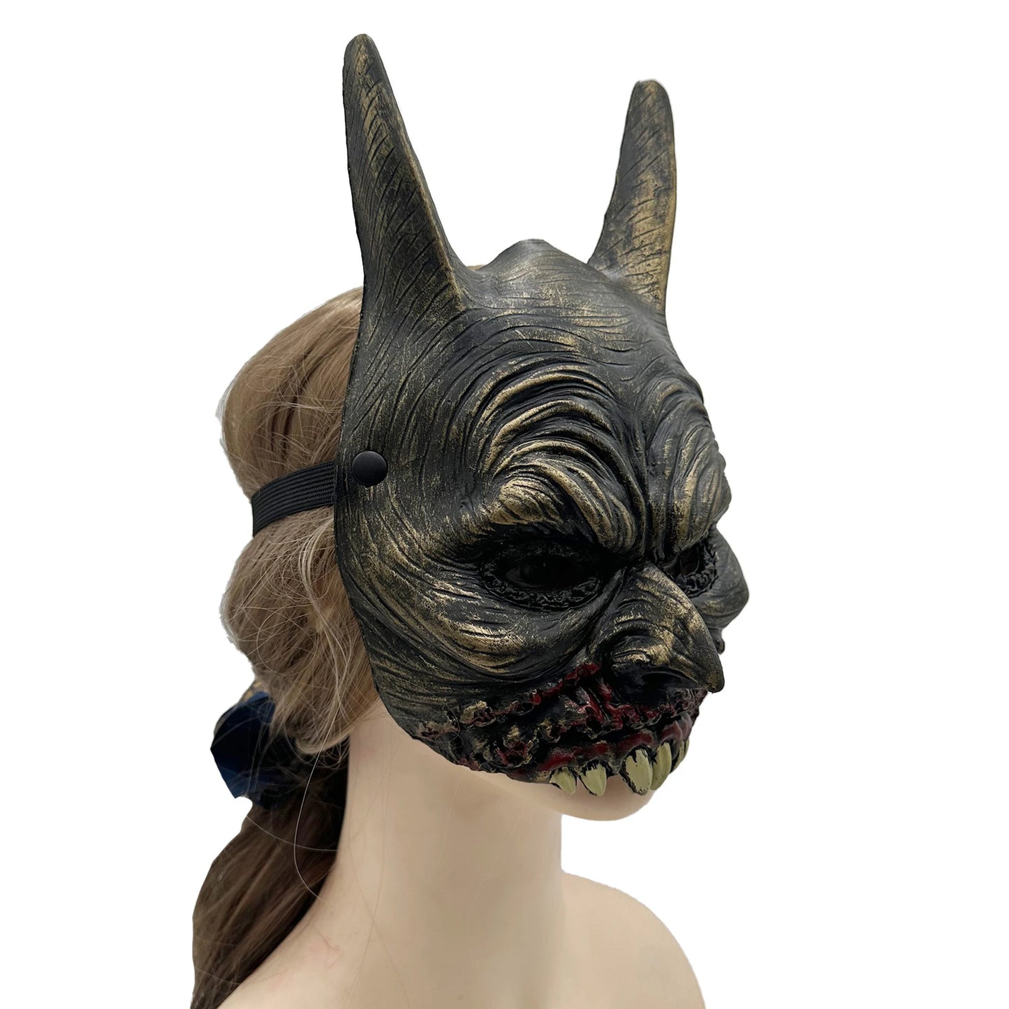 Spooky Vampire Bat Mask Halloween Costume Headpiece Cosplay Face Covering Animal Accessory for Adults