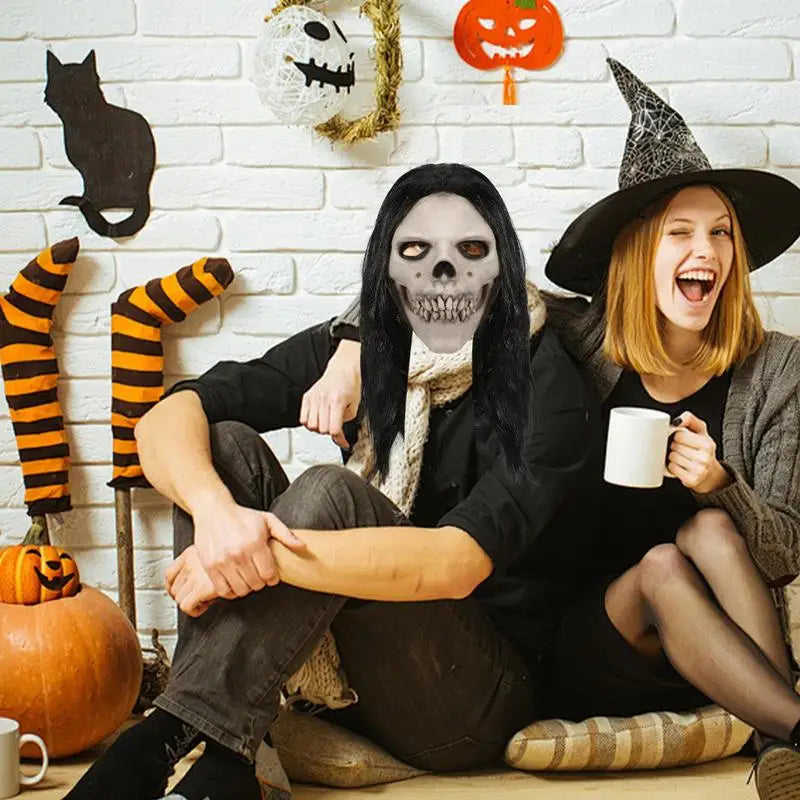 Halloween Horror Masque Realistic Adult Latex Ghost Masques Skull Ghost Masque Creepy Halloween Costume for Holiday Party Props