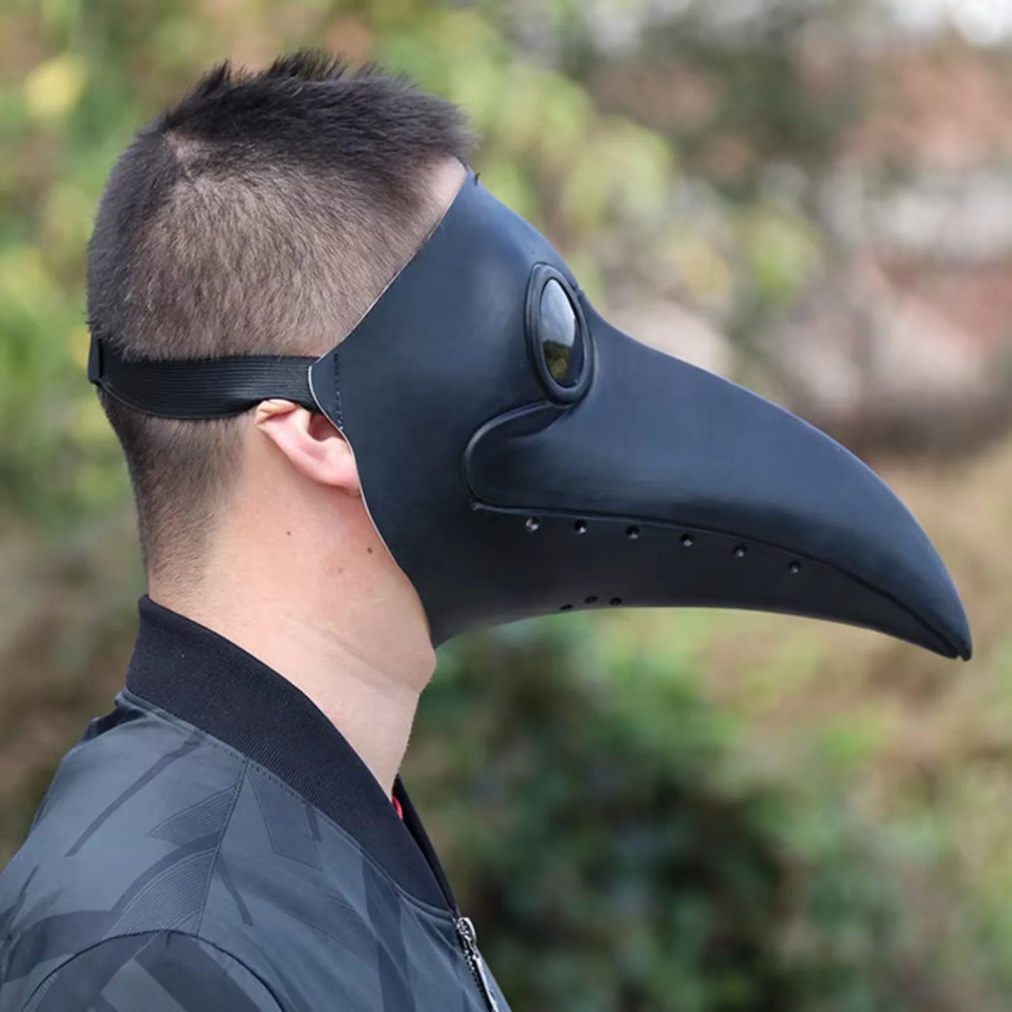 Plague Doctor Mask Black Long Nose Bird Beak Steampunk Halloween Costume Props Mask Gas Costume Mask for Kid and Adult