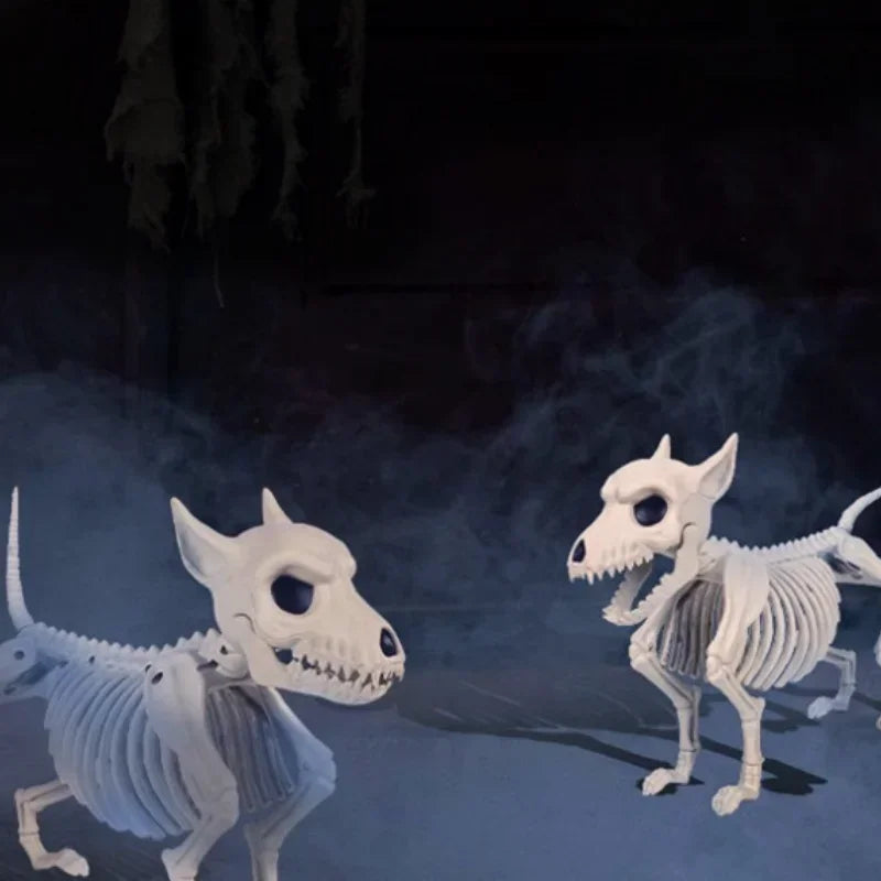 Little Wolf Skeleton Halloween Decoration – Animal Skeleton Prop for Indoor & Outdoor Spooky Decor