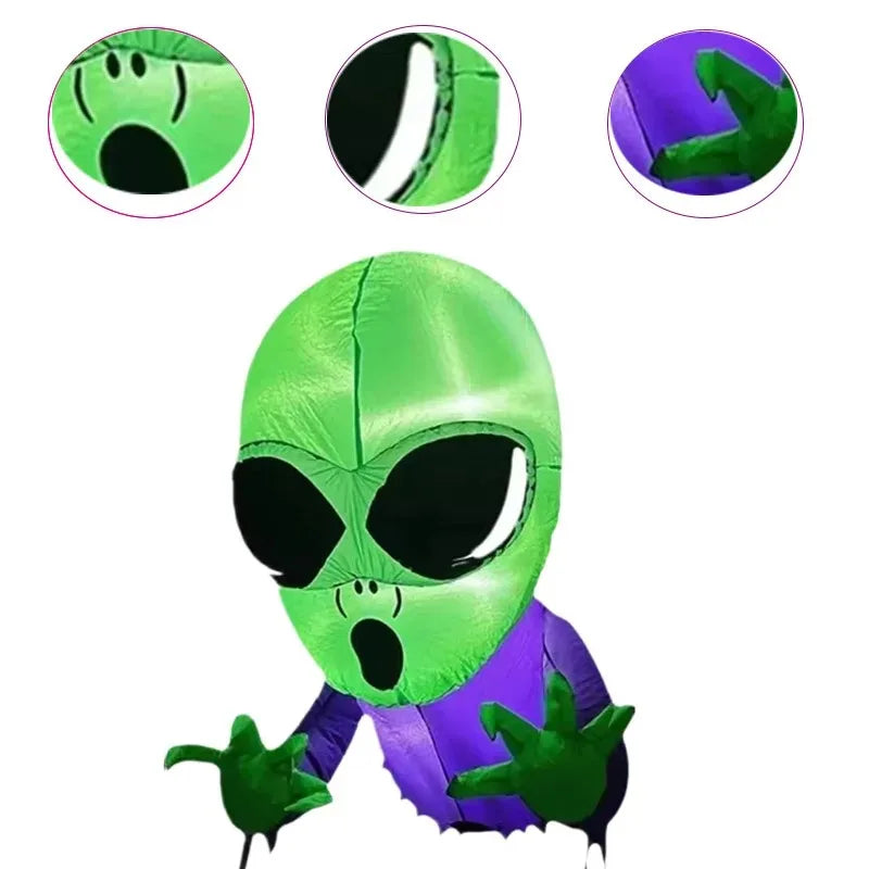 Inflatable alien – Halloween Outdoor LED Decoration for Windows, Walls, and Garden Displays