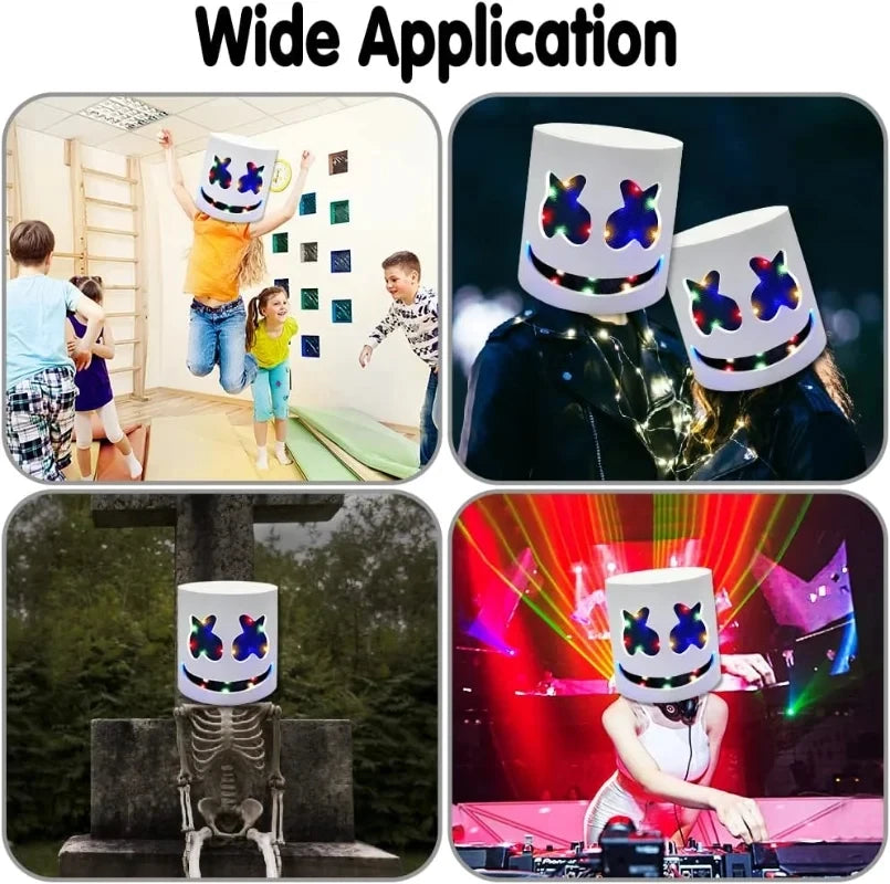Halloween Light-Up LED Mask – Glow in the Dark with Neon Vibes!"
Light up your Halloween night with the Halloween LED Neon Marshmallow Mask – the perfect fusion of creepy and cool! Featuring a full-face design with vibran