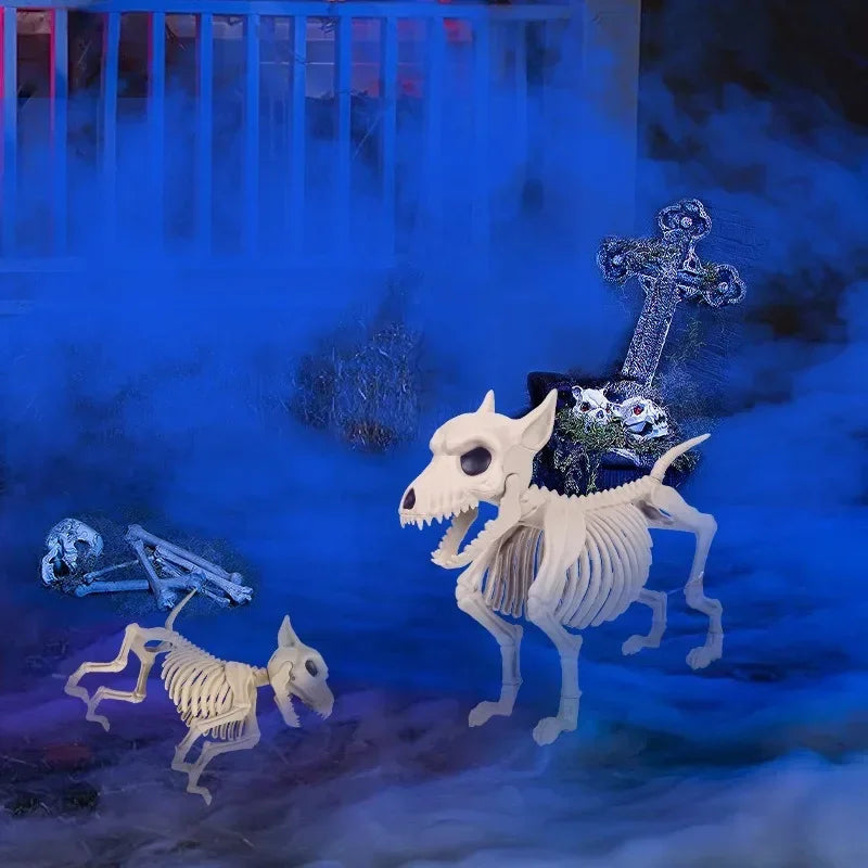 Little Wolf Skeleton Halloween Decoration – Animal Skeleton Prop for Indoor & Outdoor Spooky Decor