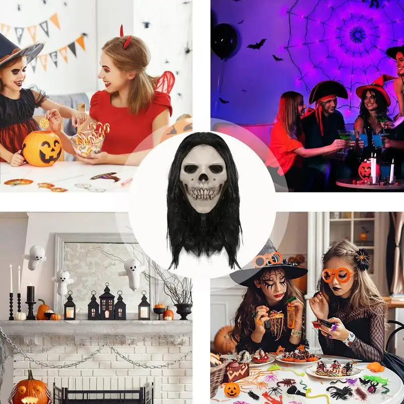 Halloween Horror Masque Realistic Adult Latex Ghost Masques Skull Ghost Masque Creepy Halloween Costume for Holiday Party Props