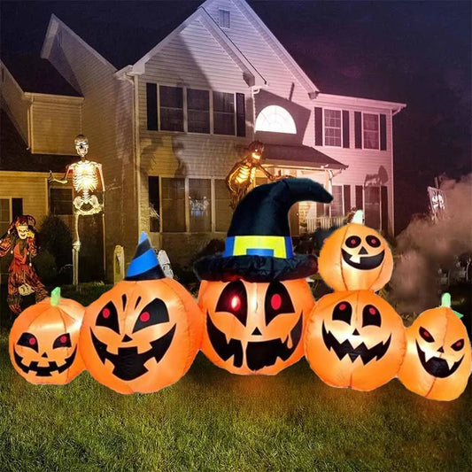 LED Inflatable Halloween Decoration – Durable Outdoor Blow-Up Yard Prop with Fast Inflation & Installation Kit