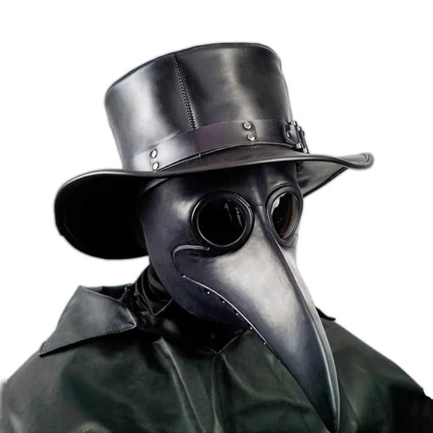 Plague Doctor Mask Black Long Nose Bird Beak Steampunk Halloween Costume Props Mask Gas Costume Mask for Kid and Adult