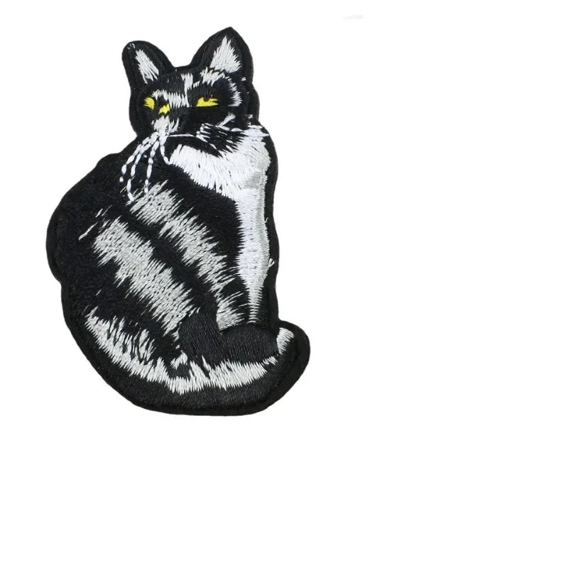 Computer Embroidery Bat Halloween Cloth Sticker Demon Pumpkin Clothes Patch Sticker Spider Web Horror Cat Embroidery Label