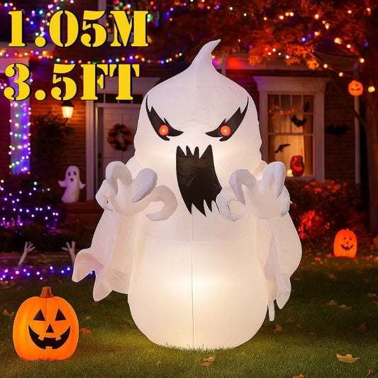 3.4FT Halloween Party Holiday DIY Decorations Ghost Model Blow Up Holiday Party Decor Indoor Courtyard Yard Garden Lawn Decors