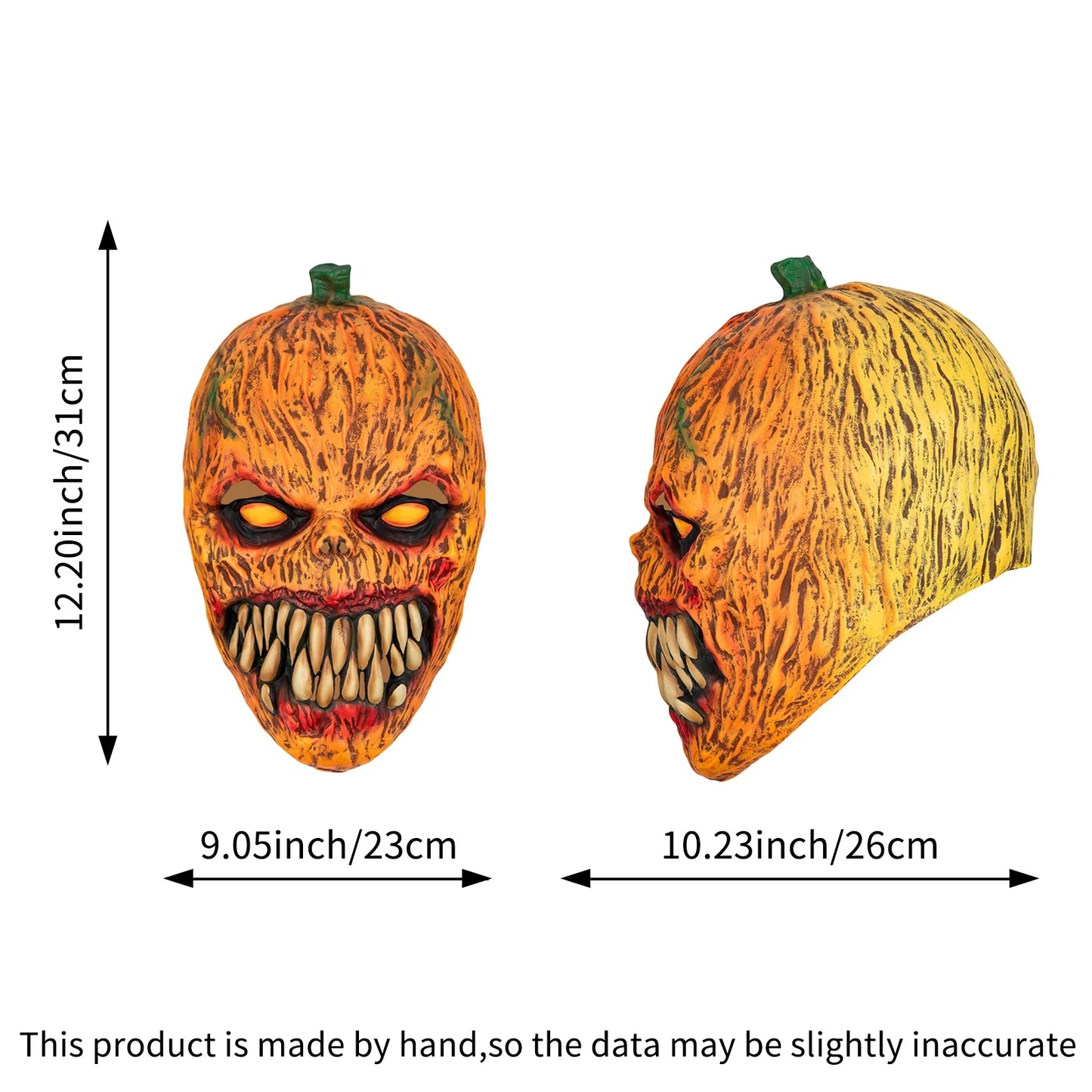 2025halloween1 masque de citrouille de décoration de fête-couvre-tête effrayant d'Halloween et de scène, masques en latex