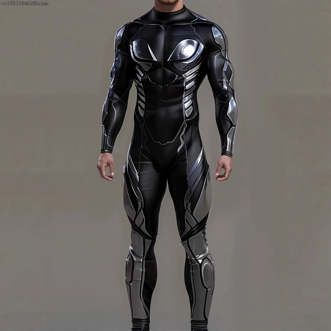 CyberPunk Futuristic Mechanical Armour Jumpsuit Cool Fighter Cosplay Bodysuit Steampunk Costume Halloween Party Shows Men Zentai