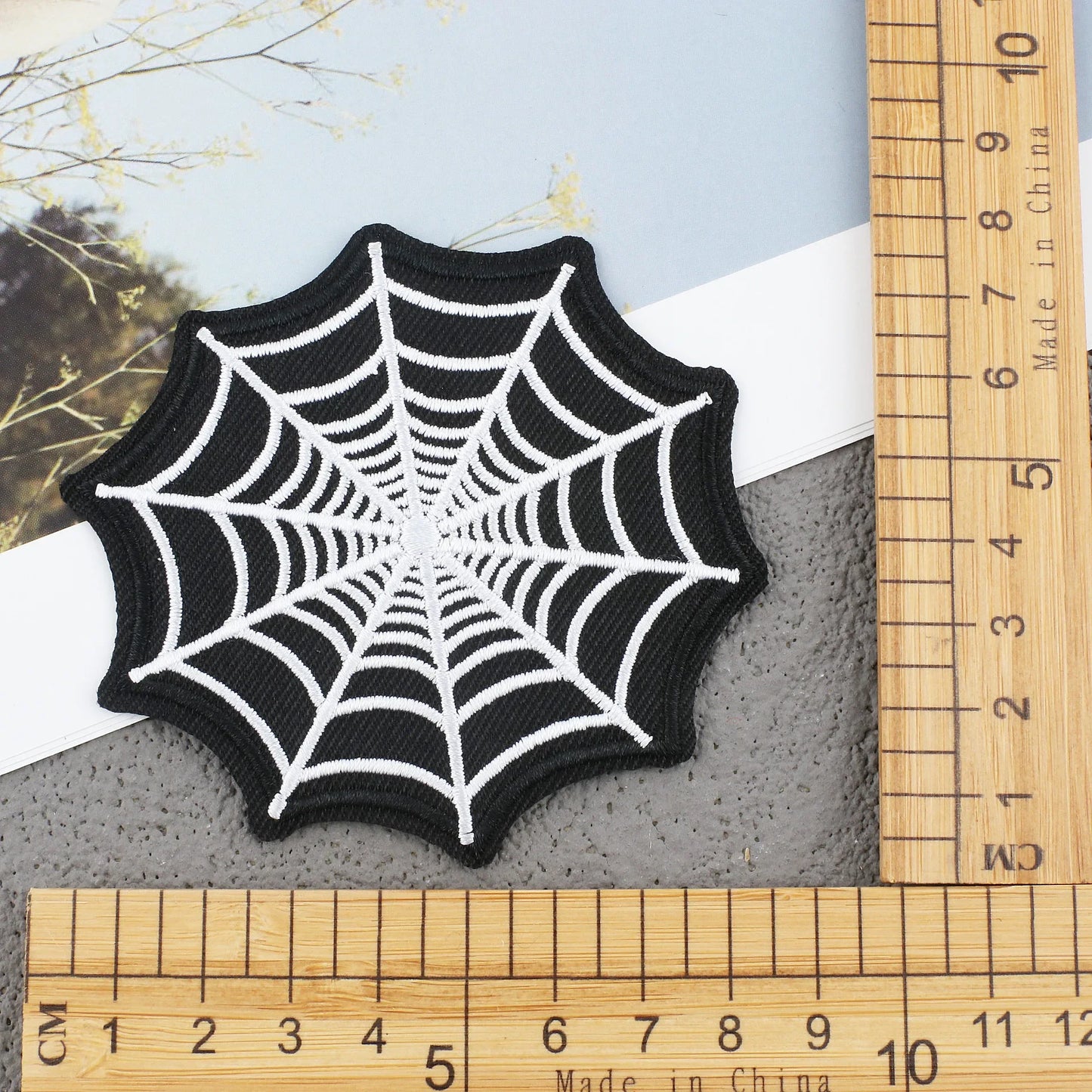 Computer Embroidery Bat Halloween Cloth Sticker Demon Pumpkin Clothes Patch Sticker Spider Web Horror Cat Embroidery Label
