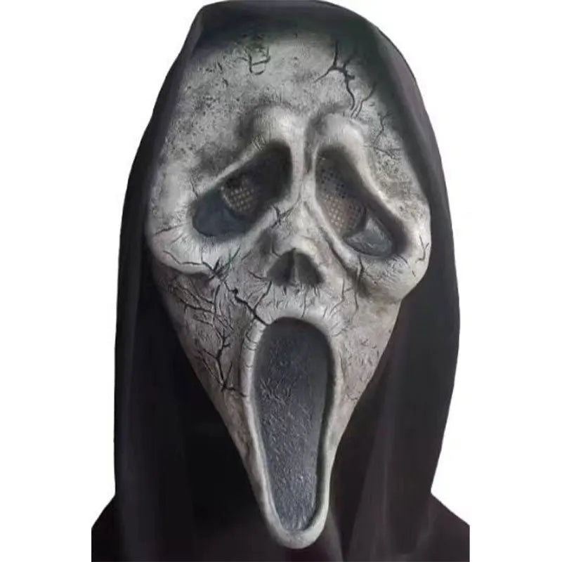 Halloween Cosplay Horror, Funny Screaming Grimace Mask Scary Headgear, Adult Dance Props, NPC Role Play Halloween Mask маска