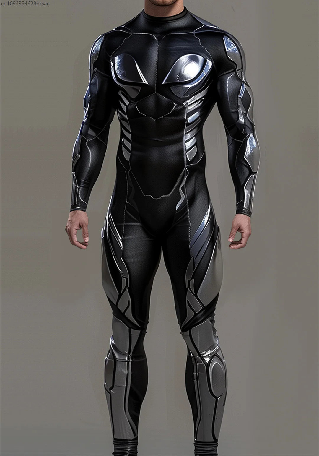 CyberPunk Futuristic Mechanical Armour Jumpsuit Cool Fighter Cosplay Bodysuit Steampunk Costume Halloween Party Shows Men Zentai