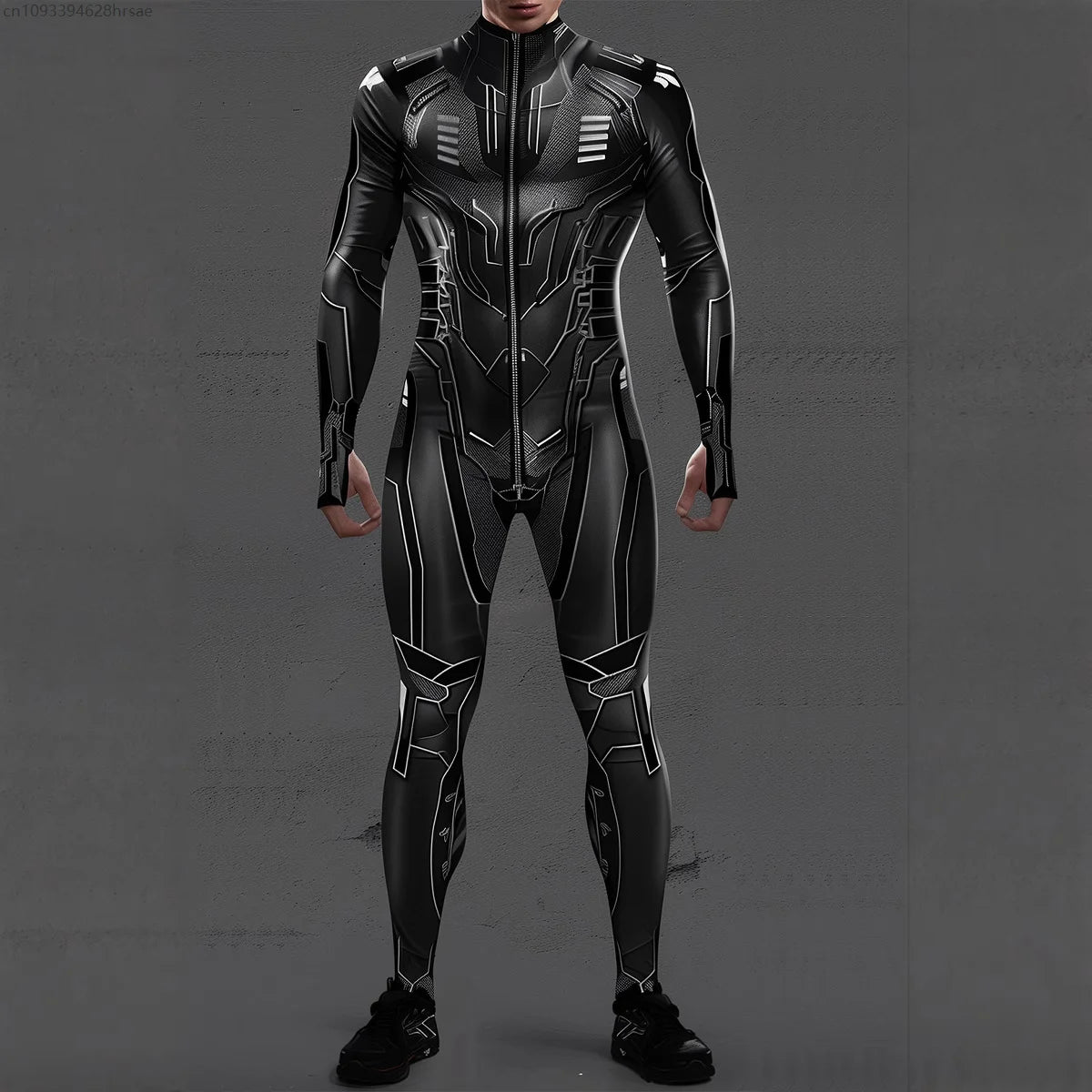 CyberPunk Futuristic Mechanical Armour Jumpsuit Cool Fighter Cosplay Bodysuit Steampunk Costume Halloween Party Shows Men Zentai