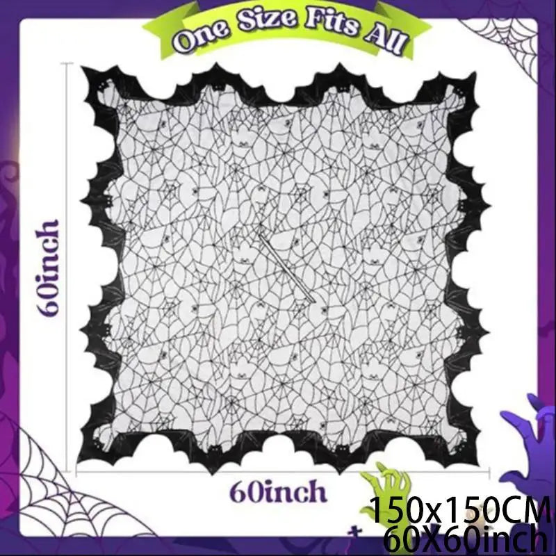 1 piece of Halloween spider web bat cape for adults and children, European style, black festive costume, knitted clothing